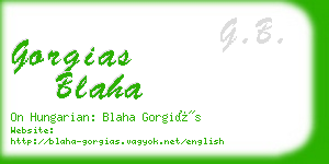 gorgias blaha business card